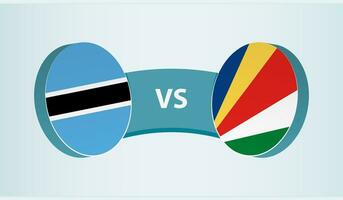 botswana versus Seychellen, team sport- wedstrijd concept. vector