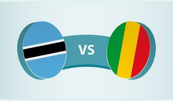 botswana versus Mali, team sport- wedstrijd concept. vector