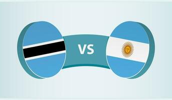 botswana versus Argentinië, team sport- wedstrijd concept. vector