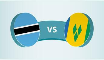 botswana versus heilige vincent en de grenadines, team sport- wedstrijd concept. vector