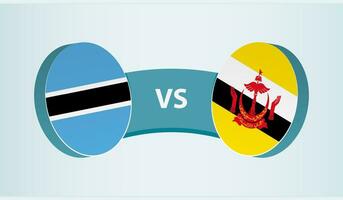 botswana versus brune, team sport- wedstrijd concept. vector