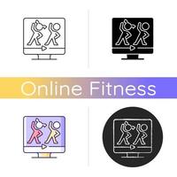 online aerobic voor kinderen icoon. vector