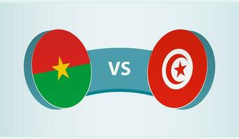 Burkina faso versus tunesië, team sport- wedstrijd concept. vector