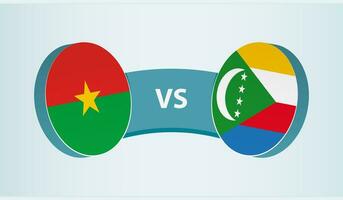 Burkina faso versus comoren, team sport- wedstrijd concept. vector