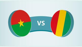 Burkina faso versus Guinea, team sport- wedstrijd concept. vector