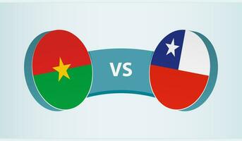 Burkina faso versus Chili, team sport- wedstrijd concept. vector