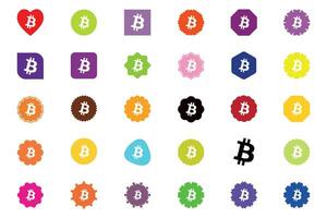 vector bitcoin icoon teken, crypto munteenheid, munt logo, betaling teken, virtueel elektronisch teken, internet geld symbolen.