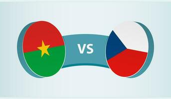 Burkina faso versus Tsjechisch republiek, team sport- wedstrijd concept. vector