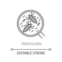 pediculosis pixel perfect lineair pictogram vector