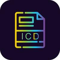 icd creatief icoon ontwerp vector