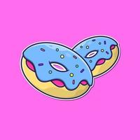 donuts op roze vector