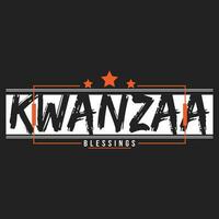 kwanzaa typografie ontwerp vector