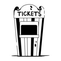 modieus ticket stand vector