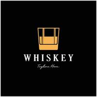 wijnoogst premie whisky logo etiket met glas of bier. voor drankjes, bars, Clubs, cafés, bedrijven. vector