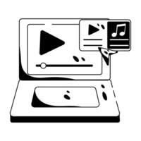 modieus muziek- video vector