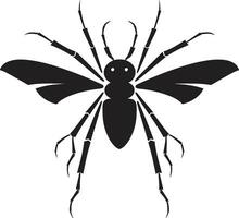 insect kalmte in vector insect elegantie in zwart en wit