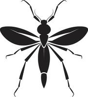 monochromatisch kever icoon vector stok insect silhouet