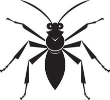 mysterieus insect profiel eco insect embleem vector