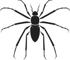 listig stok insect silhouet schimmig kever ontwerp vector