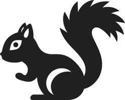 overschaduwd notenkraker logo minimalistisch eekhoorn embleem vector