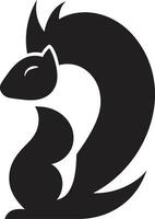 kosmisch eekhoorn logo ontwerp schaduwspel notenkraker icoon vector