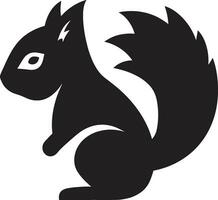 minimalistische eekhoorn icoon in zwart eekhoorn silhouet vector ontwerp