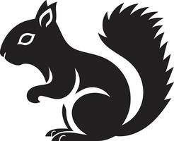 chique eekhoorn symbool in zwart vector kunst monochromatisch eekhoorn