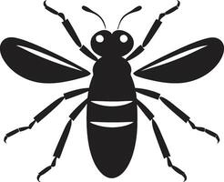 termiet silhouet invasie elegant insect illustratie vector