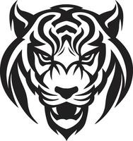 majestueus tijger kam bevallig zwart tijger logo vector