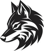 onyx voogd van de nacht gestreept houtwolf logo vector