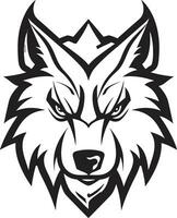 zwart wolf roamen zegel bevallig wolf gezicht logo vector