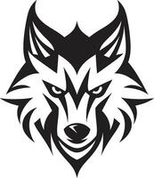 overschaduwd houtwolf Mark zwart wolf roamen zegel vector