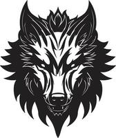 wolf majesteit symbool maanlicht gehuil insigne vector