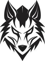 nachtelijk hoektand Mark bevallig wolf gezicht logo vector