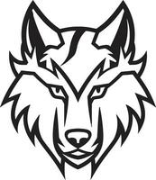 overschaduwd wolf embleem ontwerp lycantropisch soeverein insigne vector