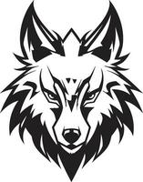 nachtelijk pak insigne overschaduwd wolf embleem ontwerp vector