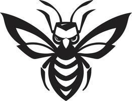 zwart vector wesp rijk embleem monochroom insect opperheer logo