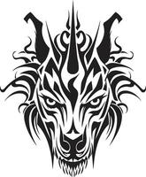 vorstelijk zebra gezicht logo elegant gestreept monochroom insigne vector