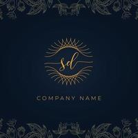 elegant luxe letter sd-logo. vector