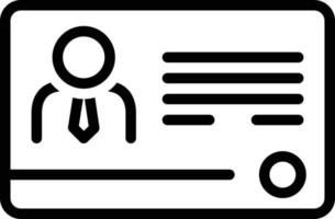 lijnpictogram voor greencard vector