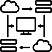 lijnpictogram voor httpd vector