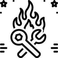 lijnpictogram voor hotfix vector