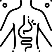 lijnpictogram voor hernia vector