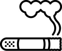 lijn pictogram voor rook vector