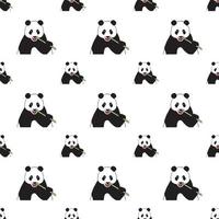 stoffenpatroon - schattige panda die bamboe eetpatroon herhaalt, vector