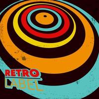 retro design poster met vintage grunge textuur en gekleurde lijnen. vector