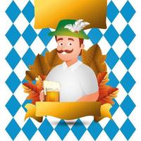 duitsland oktoberfest man vector ontwerp