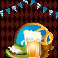 duitsland oktoberfest bier vector ontwerp