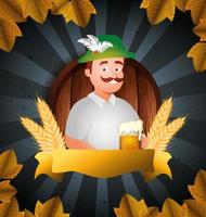 duitsland oktoberfest man vector ontwerp