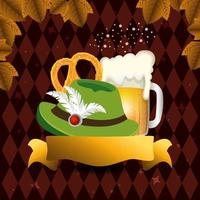 duitsland oktoberfest bier vector ontwerp